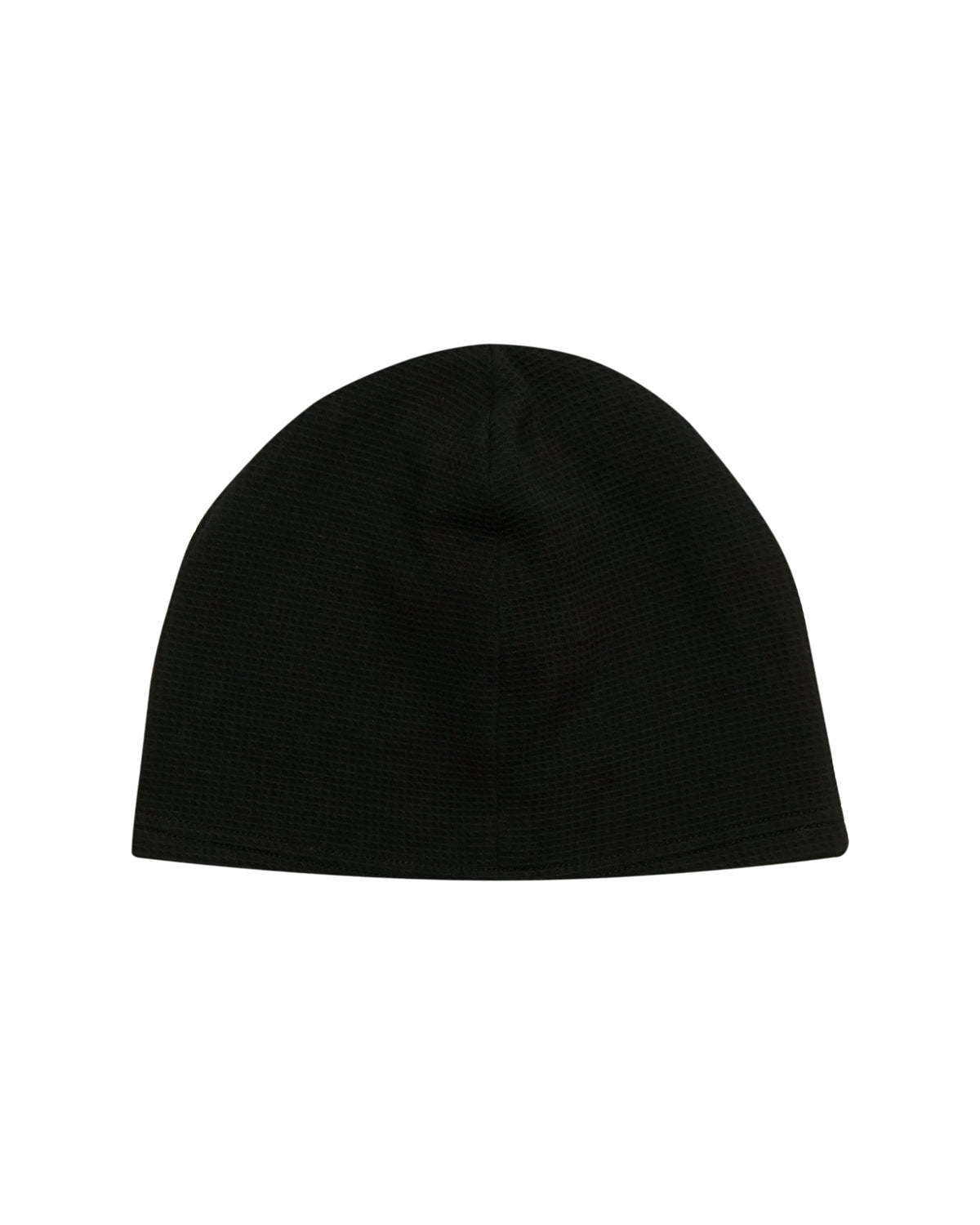 Black waffle knit stickman beanie back view - Tell Them Why Not