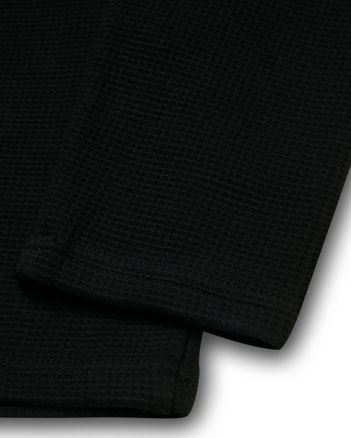 Waffle knit stickman long sleeve shirt sleeve detail - Tell Them Why Not