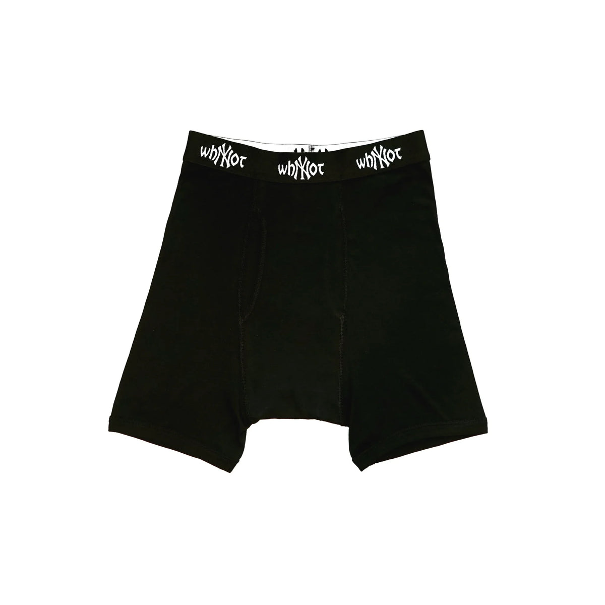 Black NY boxer shorts product view - tell them why not
