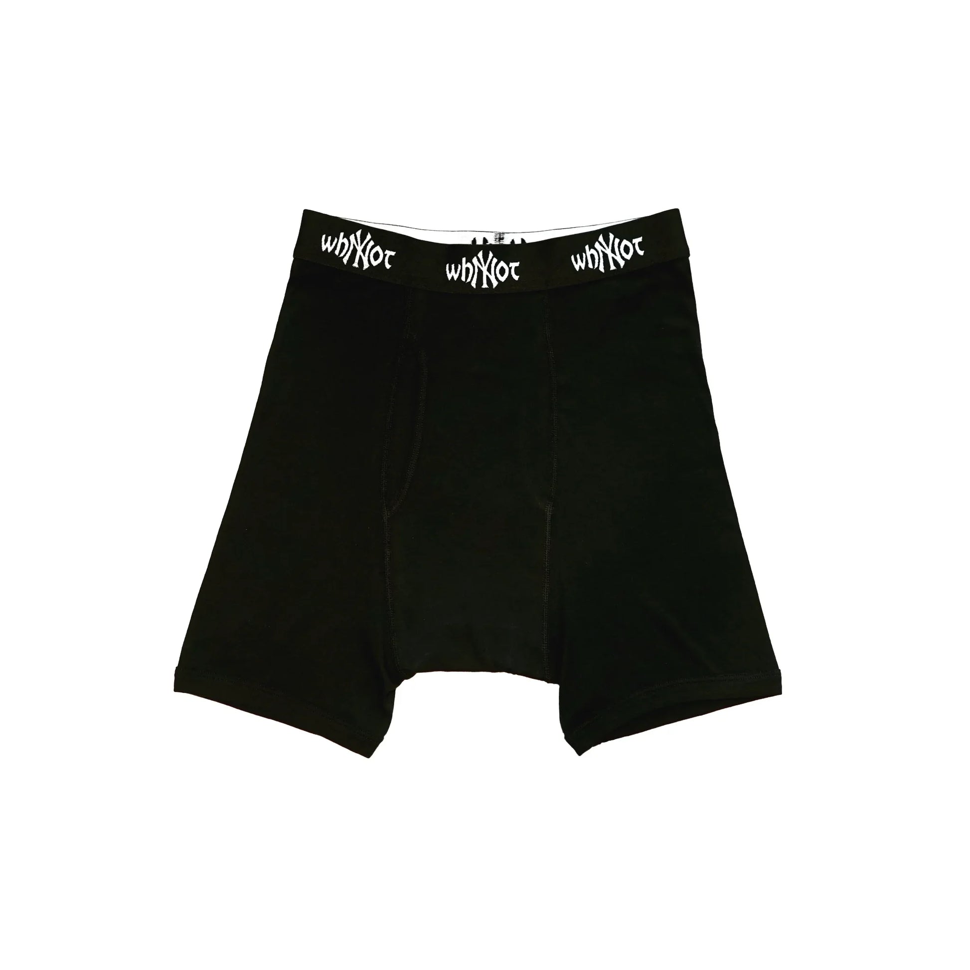 Black NY boxer shorts product view - tell them why not