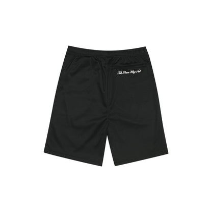Black mesh stickman shorts back view - Tell Them Why Not 