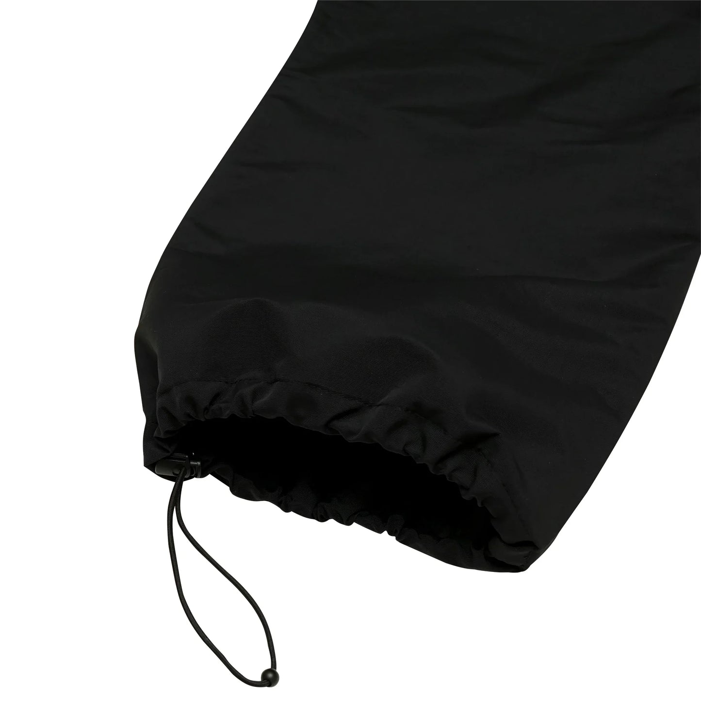 Black nylon pants Whynot Series bottom drawstring detail - tell them why not