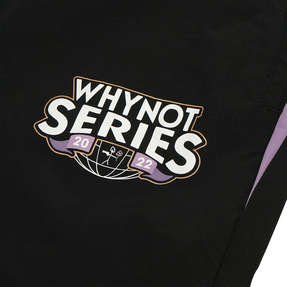 Black nylon pants Whynot Series front view detail - tell them why not