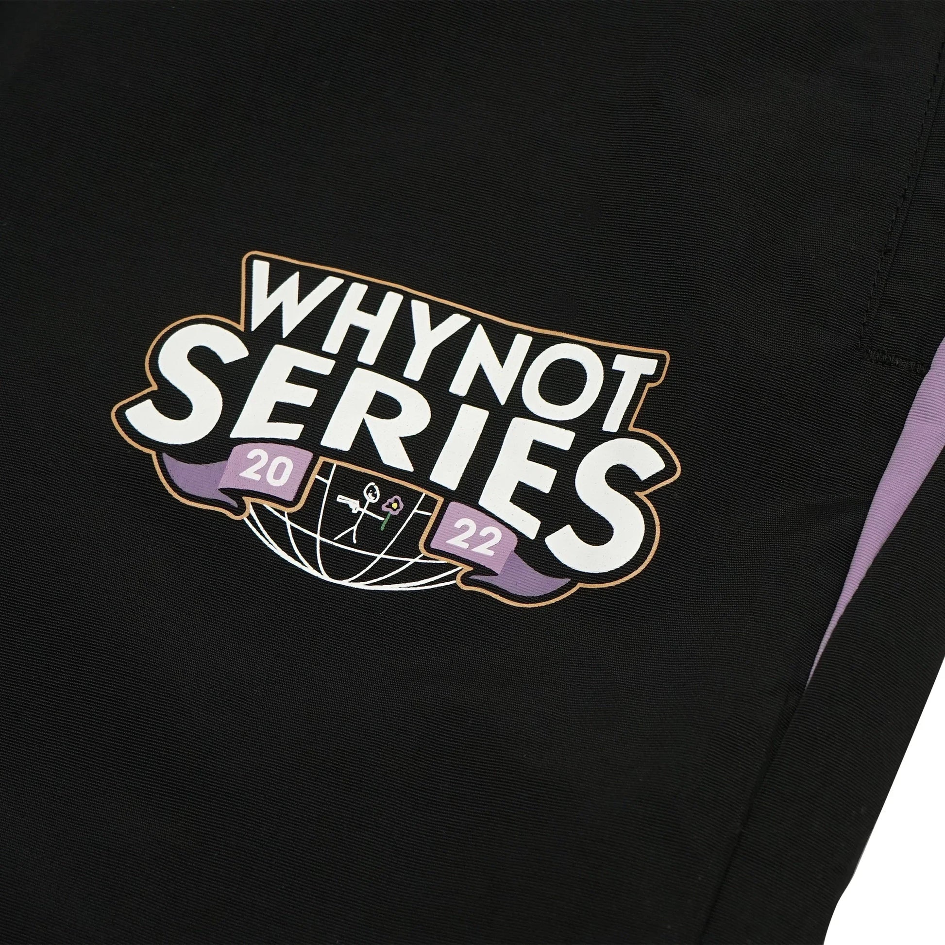 Black nylon pants Whynot Series front view detail - tell them why not
