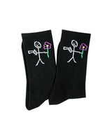 Knitted Logo Socks Black