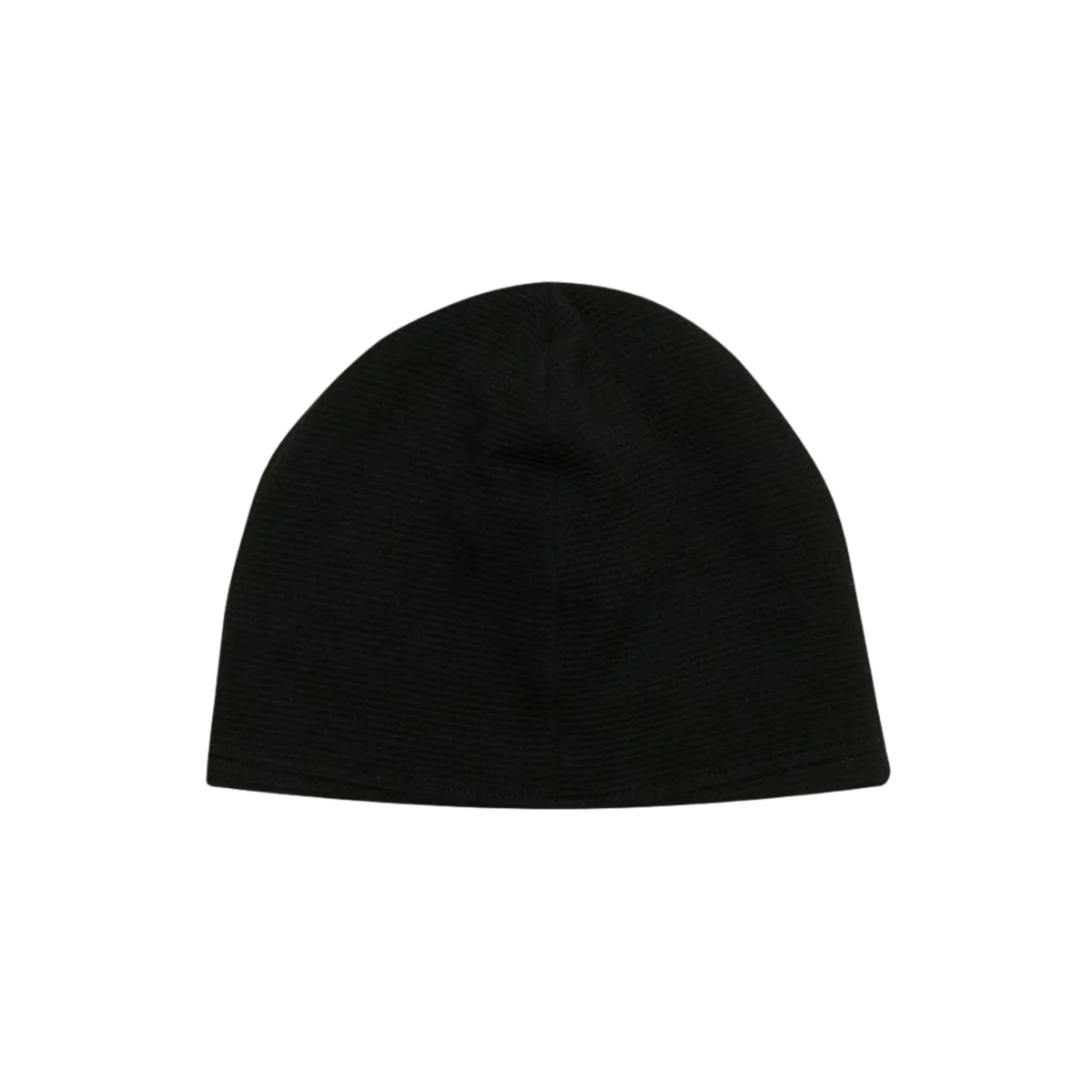 Black waffle knit stickman beanie back view - Tell Them Why Not