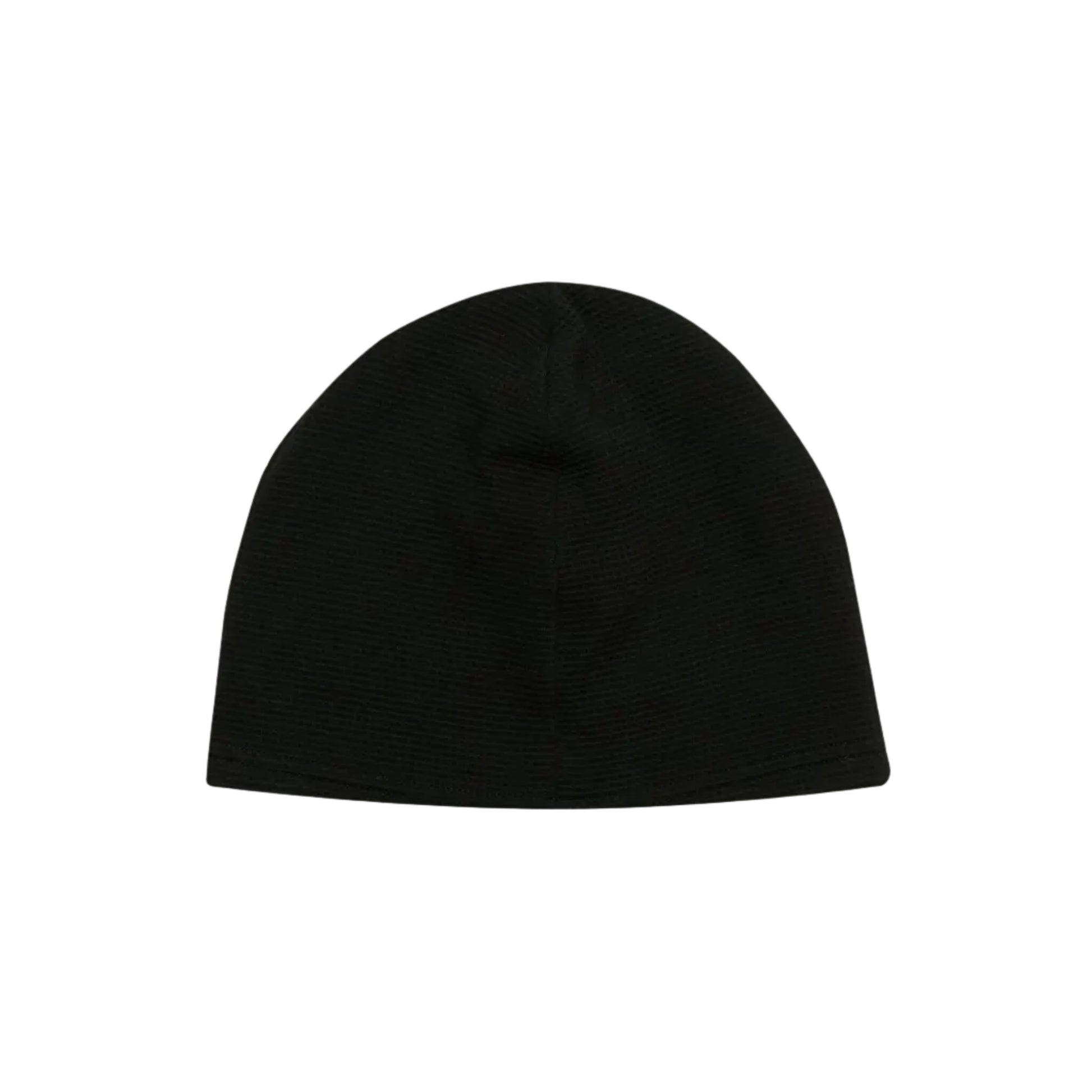 Black waffle knit stickman beanie back view - Tell Them Why Not