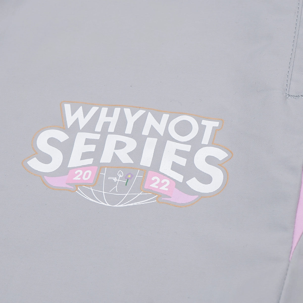 Grey nylon pants Whynot Series front view detail - tell them why not