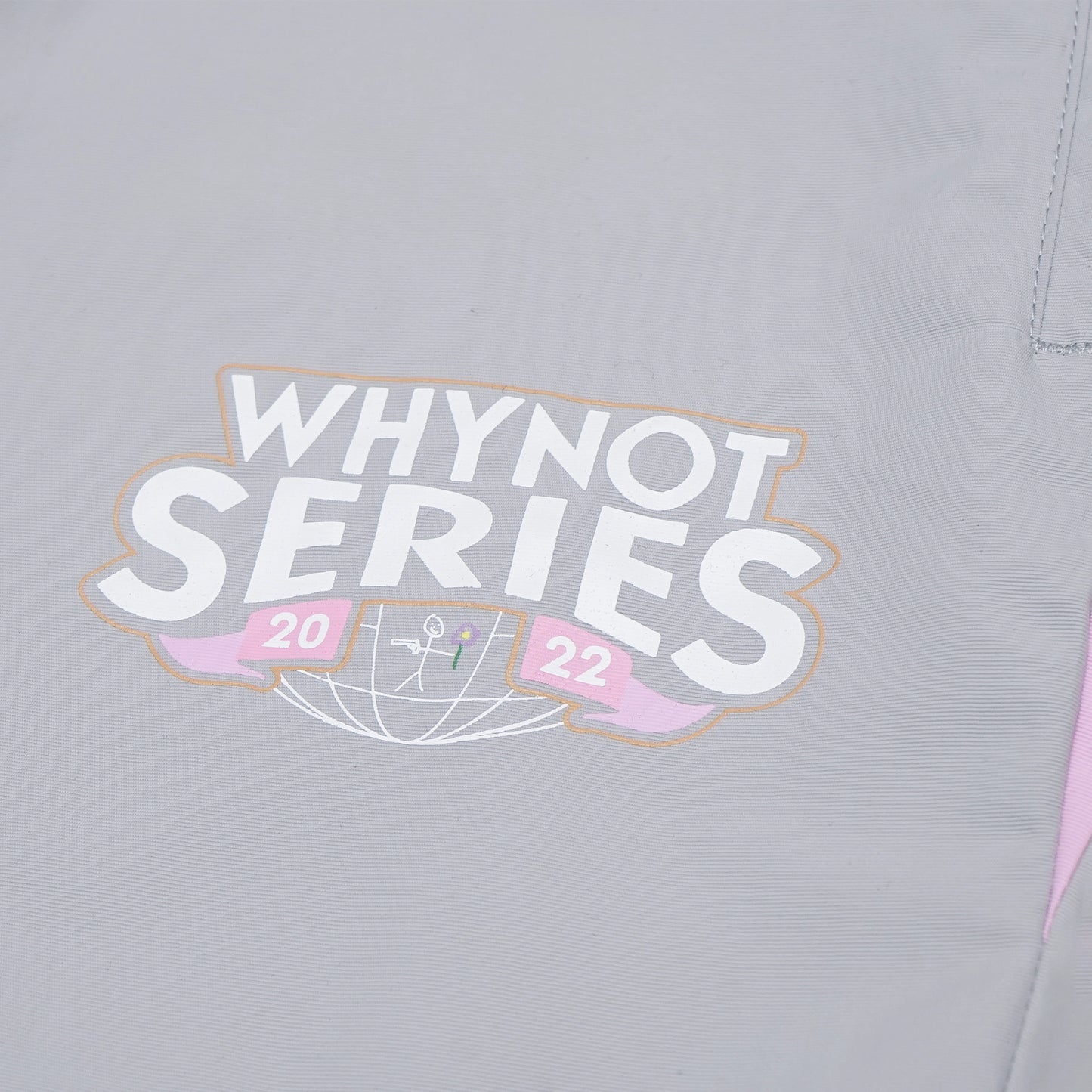 Grey nylon pants Whynot Series front view detail - tell them why not