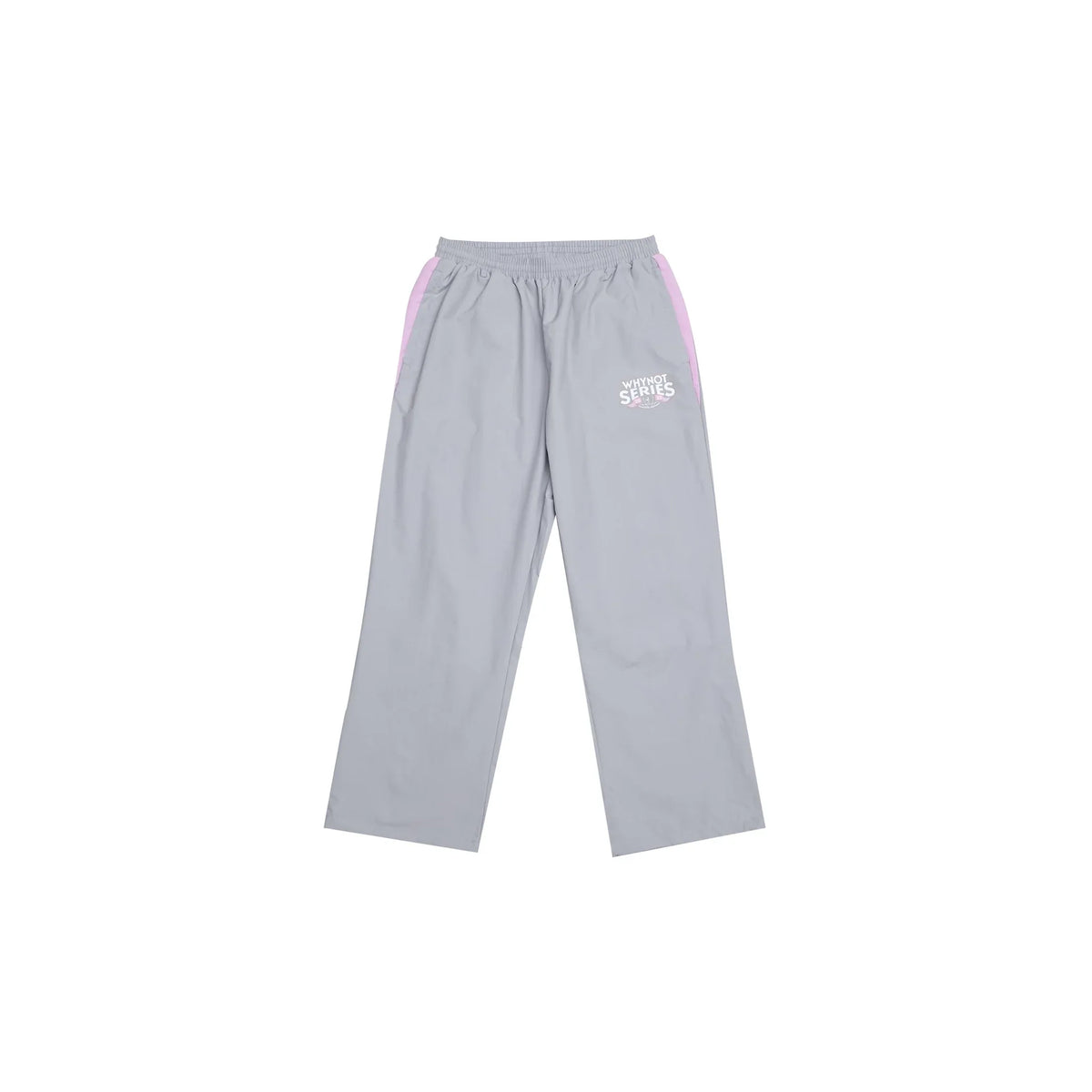 Grey nylon pants Whynot Series front view - tell them why not