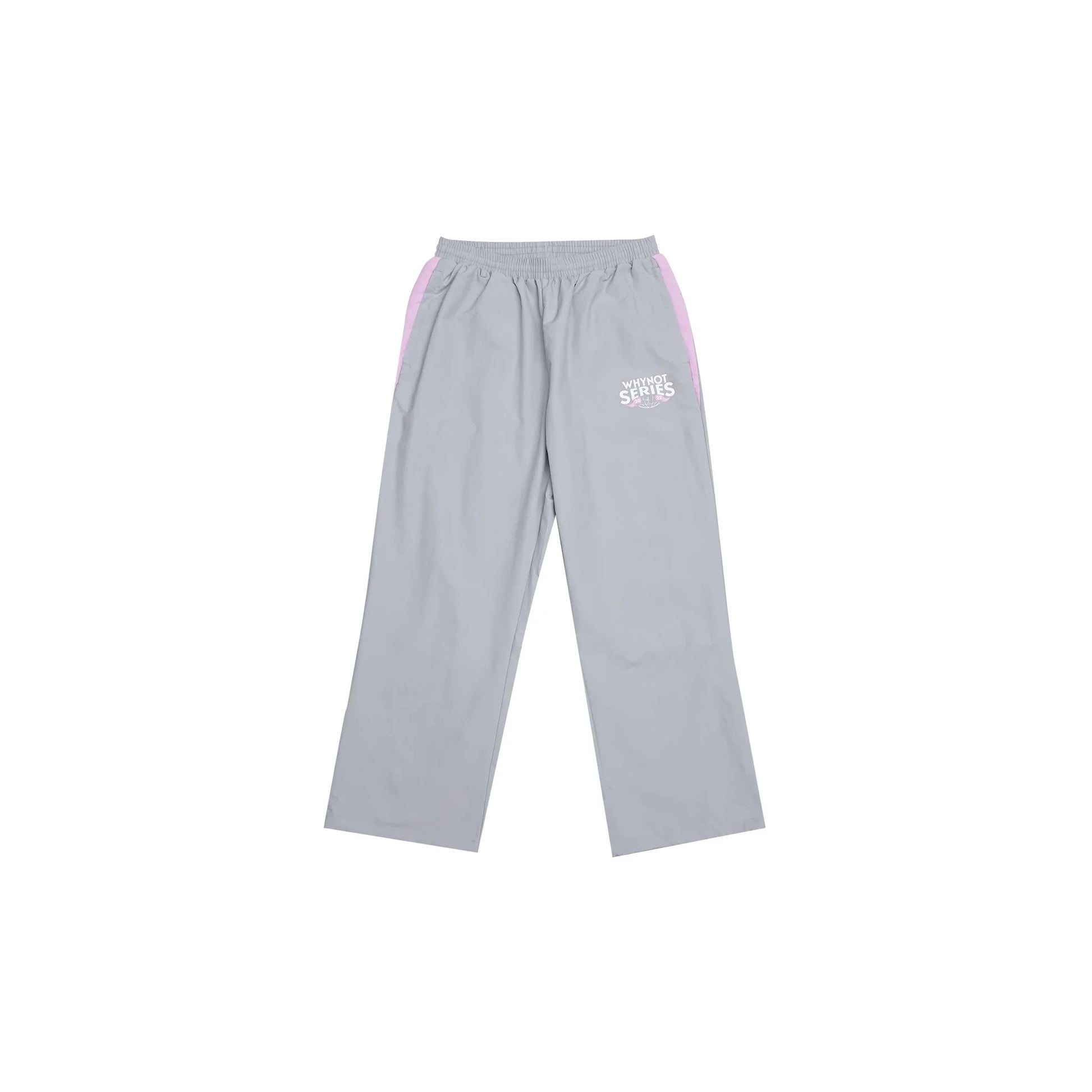 Grey nylon pants Whynot Series front view - tell them why not