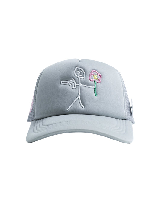 Casquette de camionneur avec logo noir