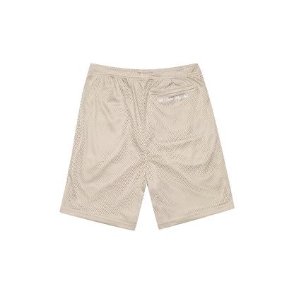 sand mesh stickman shorts back view - Tell Them Why Not 