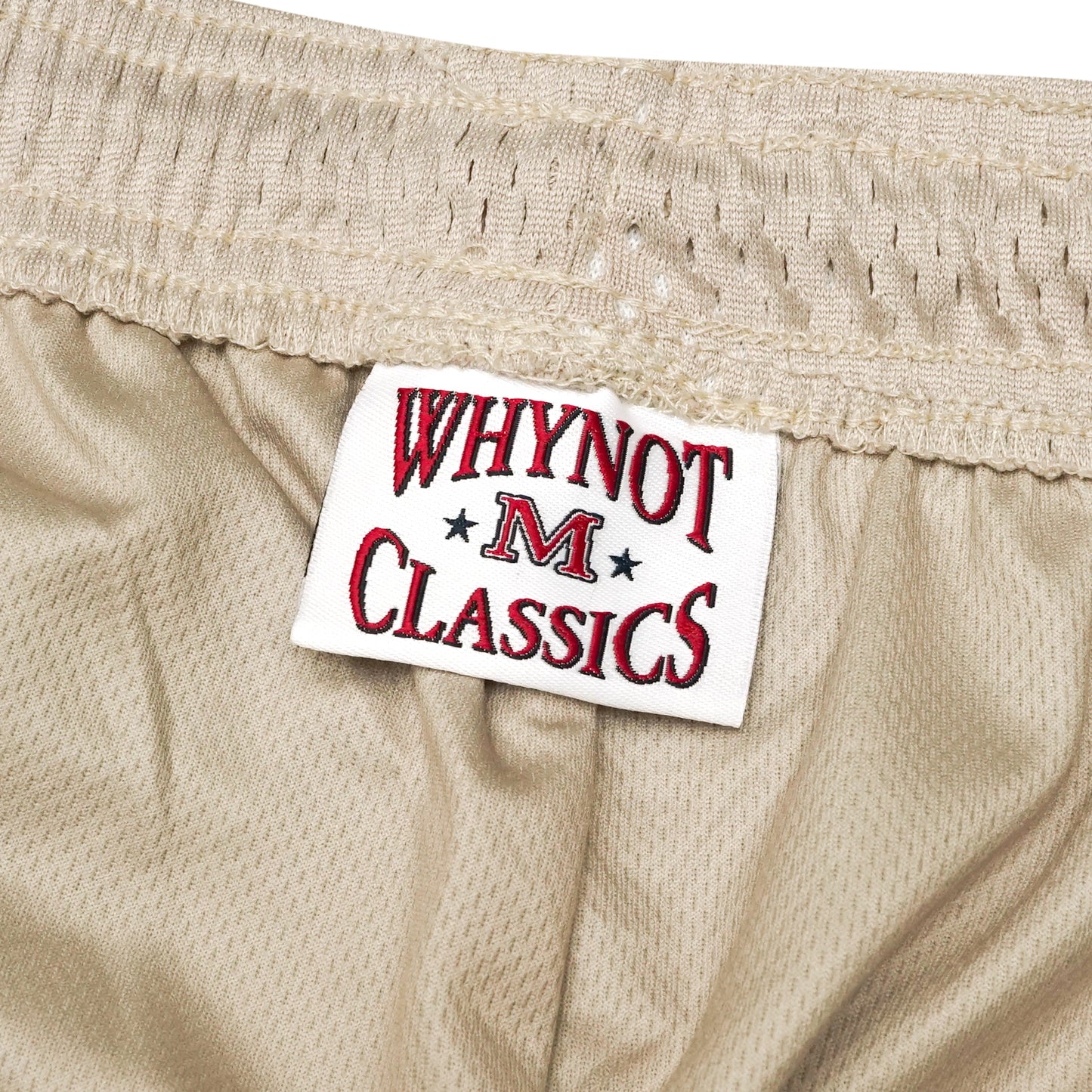 sand mesh stickman shorts label detail - Tell Them Why Not 