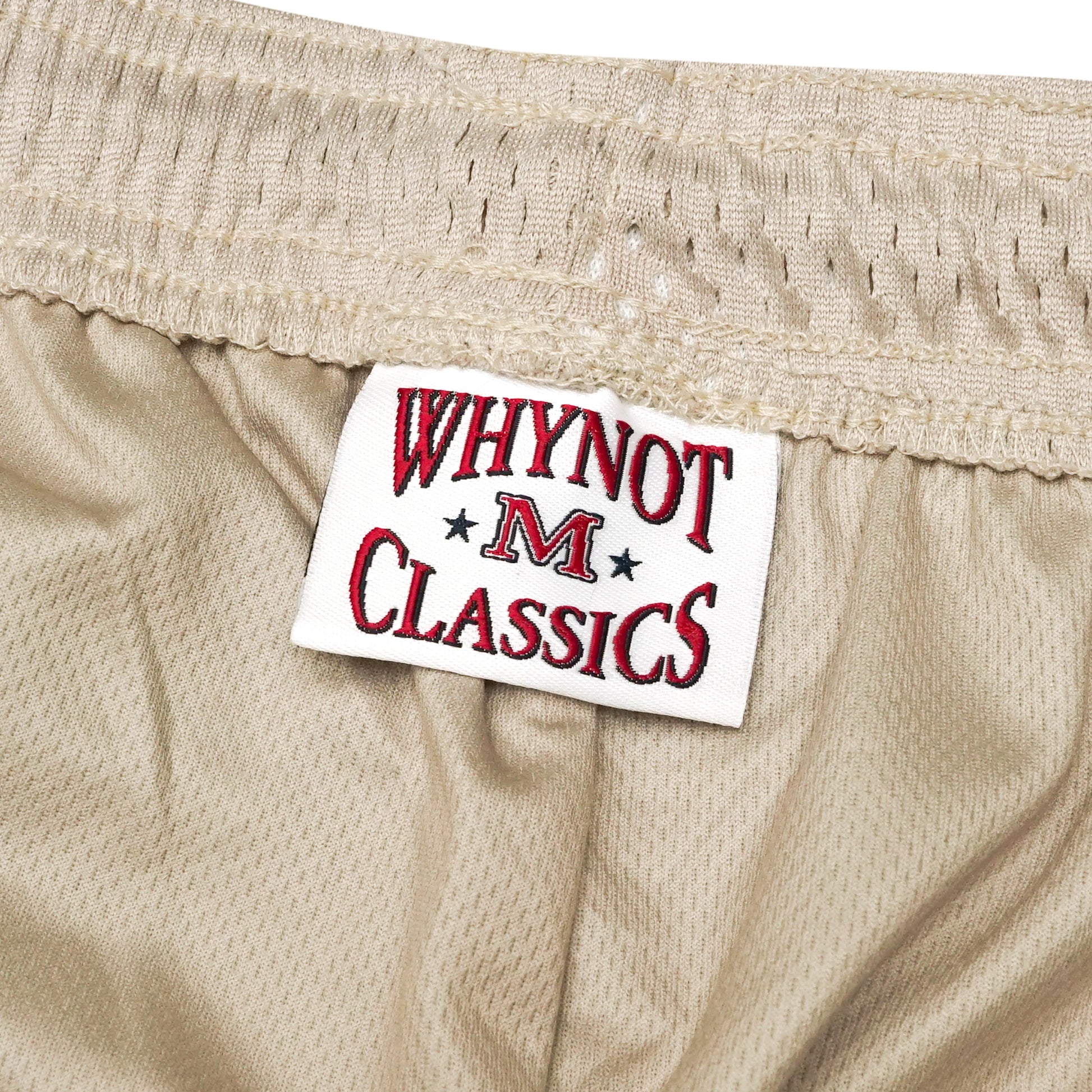 sand mesh stickman shorts label detail - Tell Them Why Not 