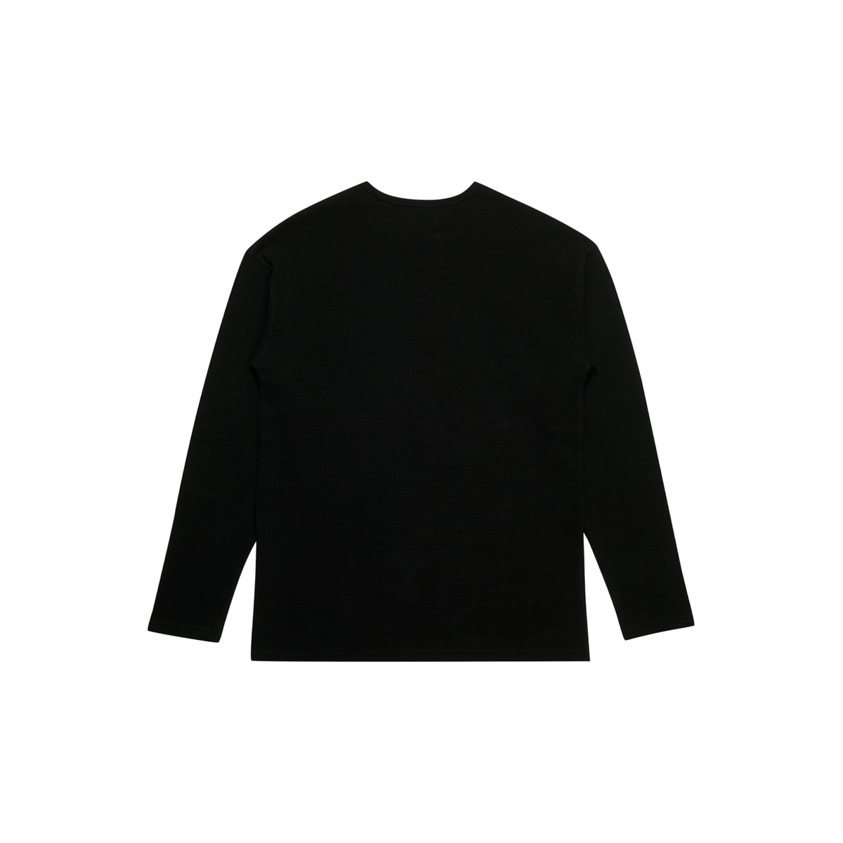 Waffle knit stickman long sleeve shirt back view - Tell Them Why Not