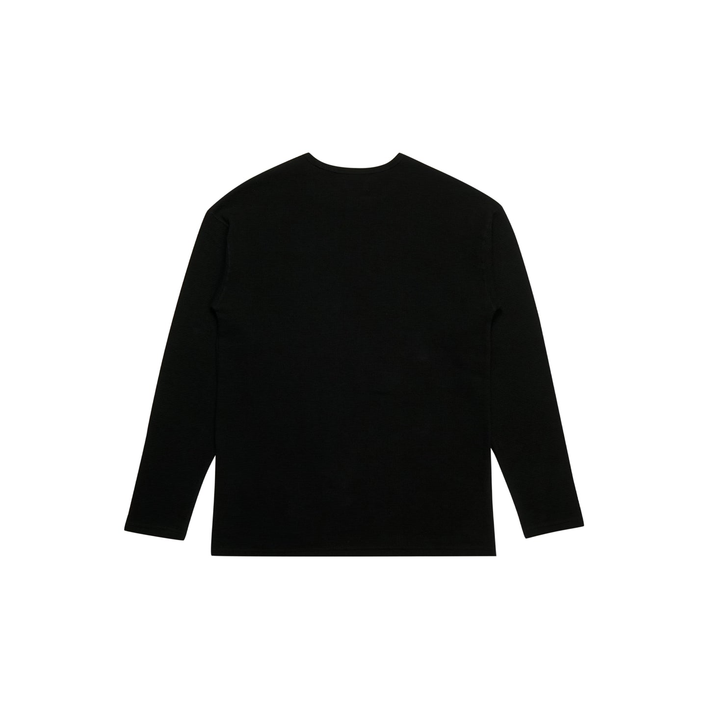 Waffle knit stickman long sleeve shirt back view - Tell Them Why Not