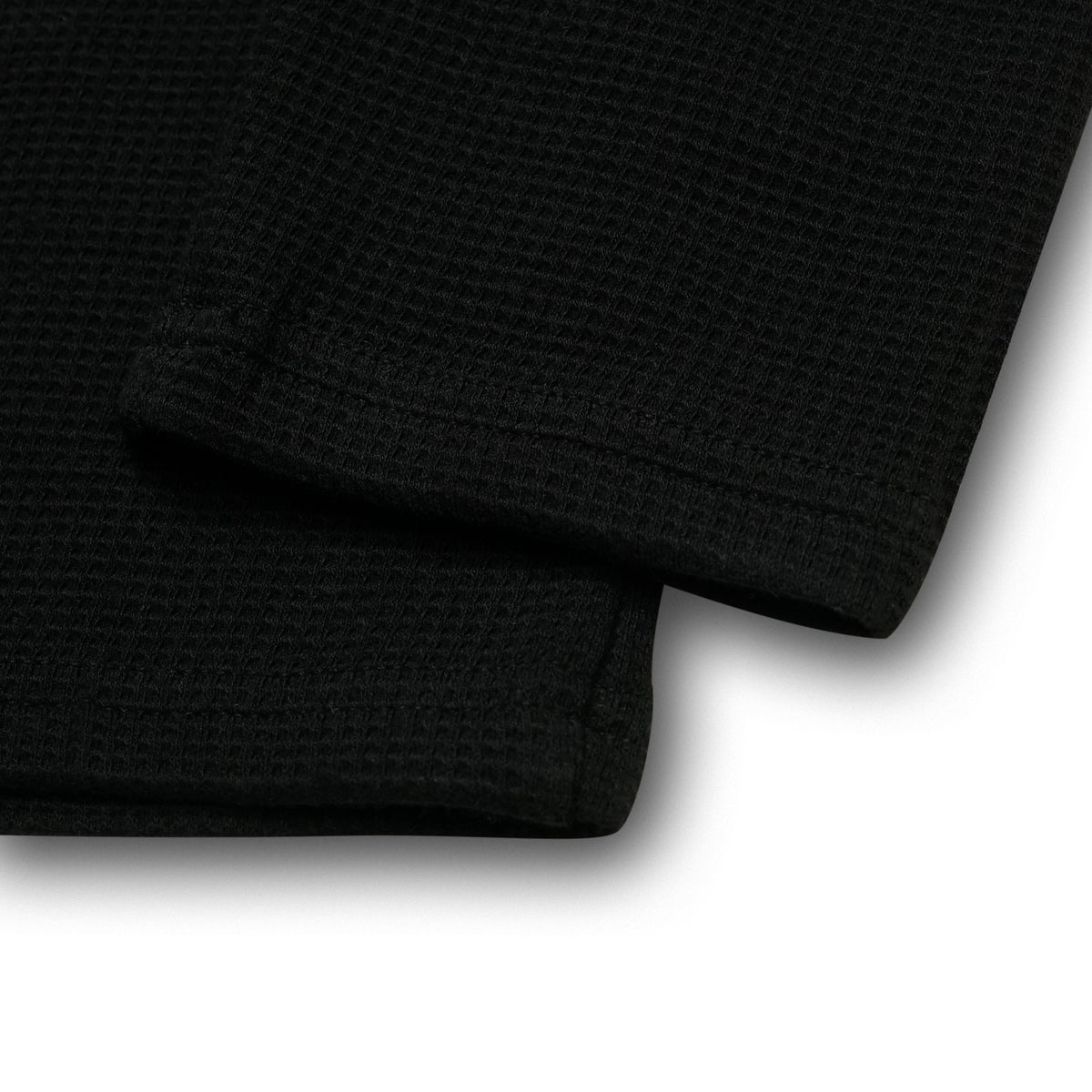 Waffle knit stickman long sleeve shirt sleeve detail - Tell Them Why Not